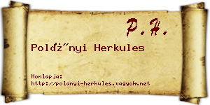 Polányi Herkules névjegykártya